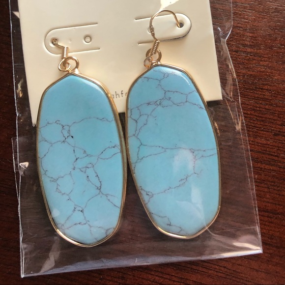 {Host Pick} 🎉🆕Oval Natural Stone Drop earrings ✨ - Picture 4 of 4